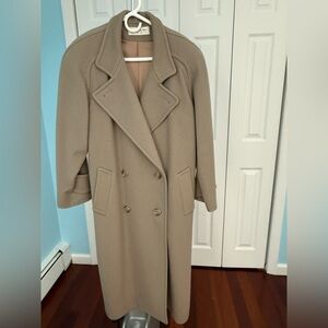 Jones New York Classic Taupe 100% Wool Coat